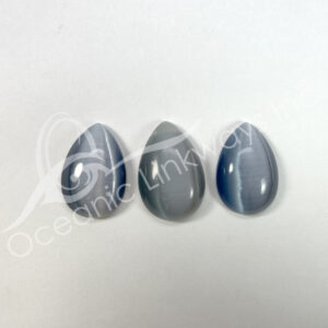 (CLOSE OUT) CABOCHON - CAT'S EYE, GRAY 38 MM L