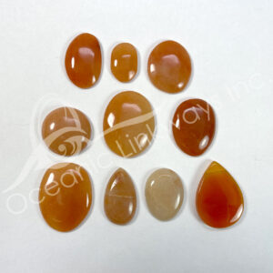 (CLOSE OUT) CABOCHON - AVENTURINE, RED 20-40 MM L