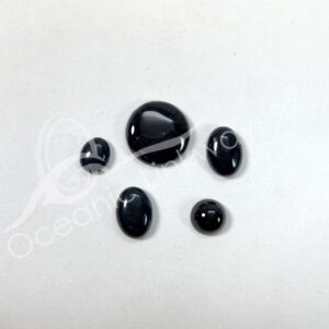 (CLOSE OUT) CABOCHON - OBSIDIAN, BLACK 10-18 MM