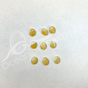 (CLOSE OUT) CABOCHON - ONYX, YELLOW BANDED (PK 3) 8 MM L