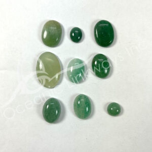 (CLOSE OUT) CABOCHON - AVENTURINE, GREEN (PK 3) 10-25 MM L