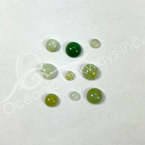 (CLOSE OUT) CABOCHON - JADE (PK 3) 6-10 MM DIA