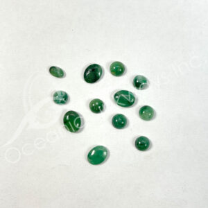 (CLOSE OUT) CABOCHON - JADE , RICH (PK 3) 6-10 MM L