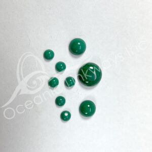 (CLOSE OUT) CABOCHON - JADE, GREEN (PK 3) 6-15 MM L