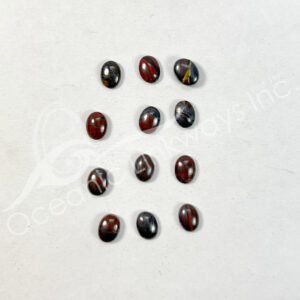 (CLOSE OUT) CABOCHON - TIGER IRON (PK 3) 8-10 MM L