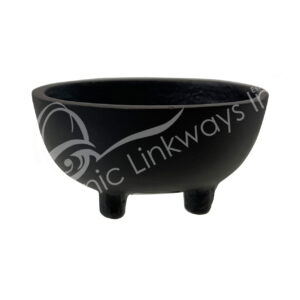 Black Cast Iron Oval Cauldron Incense Burner