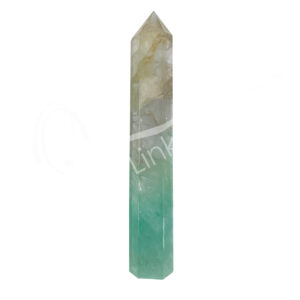Polished 2 Colors of Fluorite Obelisk 6 Sides
