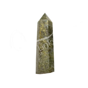 Polished Pyrite with Agate 6 Sides Obelisk