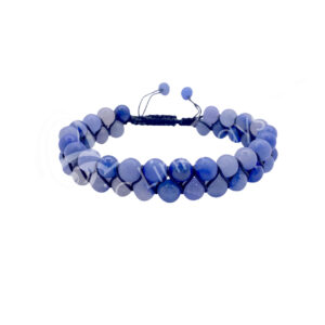 BRACELET - DOUBLE ROW ADJUSTABLE AVENTURINE, BLUE (6 MM) 6.75-10.25"
