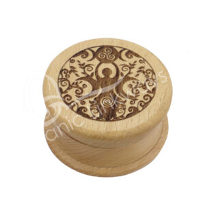 Wood Grinder for Herbs with Engraved Goddess