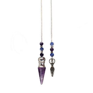 Amethyst Chamber with Goddess with Beaded Chain