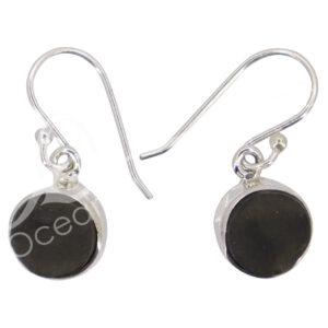 Natural Shungite Sterling Silver Earrings