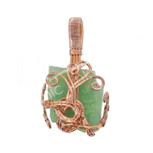 Rough Amazonite Wire Wrap Pendant