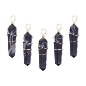 PENDANT - WIRE WRAP SODALITE EX (PK 5) 1.25-1.5"
