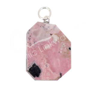 PENDANT - SLICE RHODONITE POLISHED 0.75-1"L