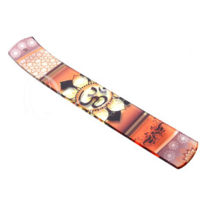 Glass Printed OM Incense Holder