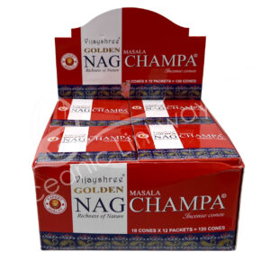 Champa Incense Cones Golden Nag Collection Pack of 12