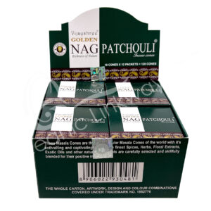 Patchouli Incense Cones Golden Nag Collection Pack of 12