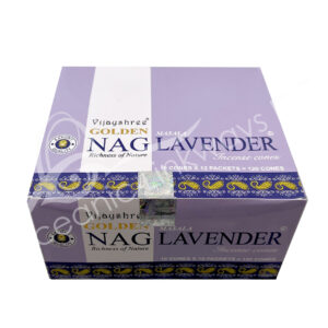 Lavender Incense Cones Golden Nag Collection Pack of 12