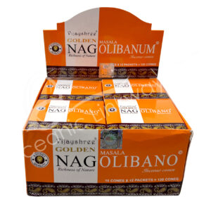 Olibanum Incense Cones Golden Nag Collection Pack of 12