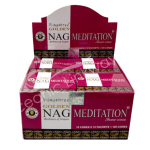 Meditation Incense Cones Golden Nag Collection Pack of 12