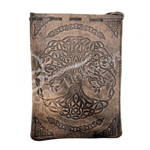 Brown Leather Bag with Tree of Life