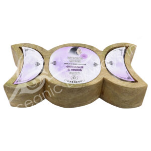 Sage Scented Candle in Wood Container The Crone for Guidance & Vision 9"L X 4"W