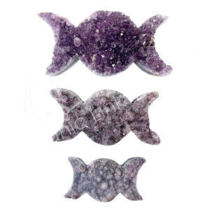 Amethyst with Druse Moon