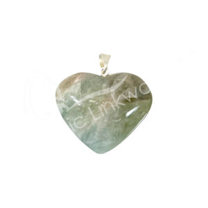 Polished Prasiolite Heart Pendant