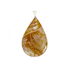 PENDANT - DROP GOLDEN HEALER QUARTZ 1.5-1.75"