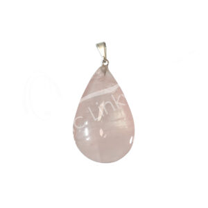 Polished Rose Quartz Drop Pendant