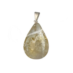 Polished Citrine Drop Pendant