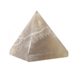 Polished Smooth Banded Smoky Quartz Pyramid