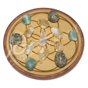 Wood Plaque for Prosperity Crystal Grid