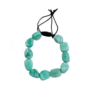 Aquamarine Tumbled Stones Adjustable Bracelet