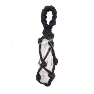 PENDANT - THREAD CAGE CRYSTAL QUARTZ ROUGH 1.5-2"
