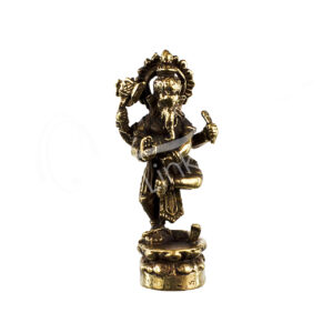 FIGURINE - MINI BRASS DANCING GANESHA 1.5"