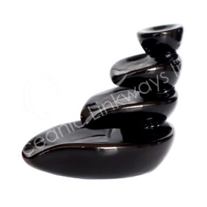 Triple Leave Black Ceramic Cone Burner