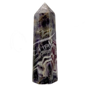 Polished Chevron Amethyst Obelisk