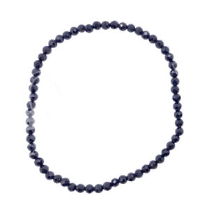 Faceted Black Spinel Beads Bracelet
