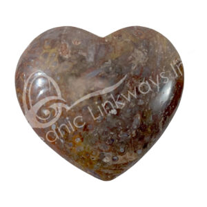 (CLOSE OUT) HEART - AGATE, PLUME 1.5-2"