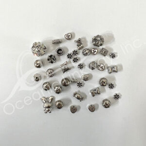 Mixed Design Silver Metal Beads