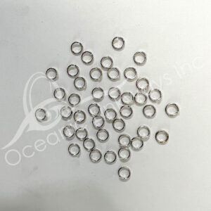 (CLOSE OUT) JUMP RINGS - SILVER METAL (PK 500) 8 MM DIA