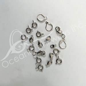 (CLOSE OUT) CLASP - SILVER METAL MIXED SHAPES (PK 20) 7-15 MM