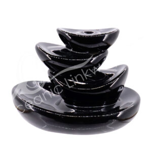 Good Fortune Black Ceramic Backflow Cone Burner