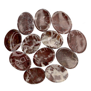 Red Zebra Marble Worry Stones