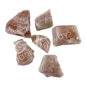 Rough Pakistan Strawberry Calcite with one Polished Side