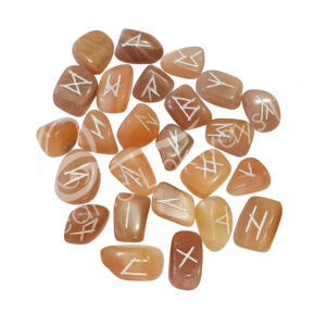 RUNE SET - MOONSTONE, PEACH 20-30 MM