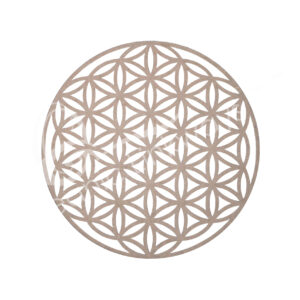 Wood Flower of Life Design Wall Plaque (Pack of 3)