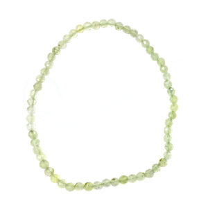 Prehnite Faceted Stone Beads Bracelet